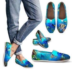 Ocean Themed Groove Bags slip on shoes size 9 NIB
